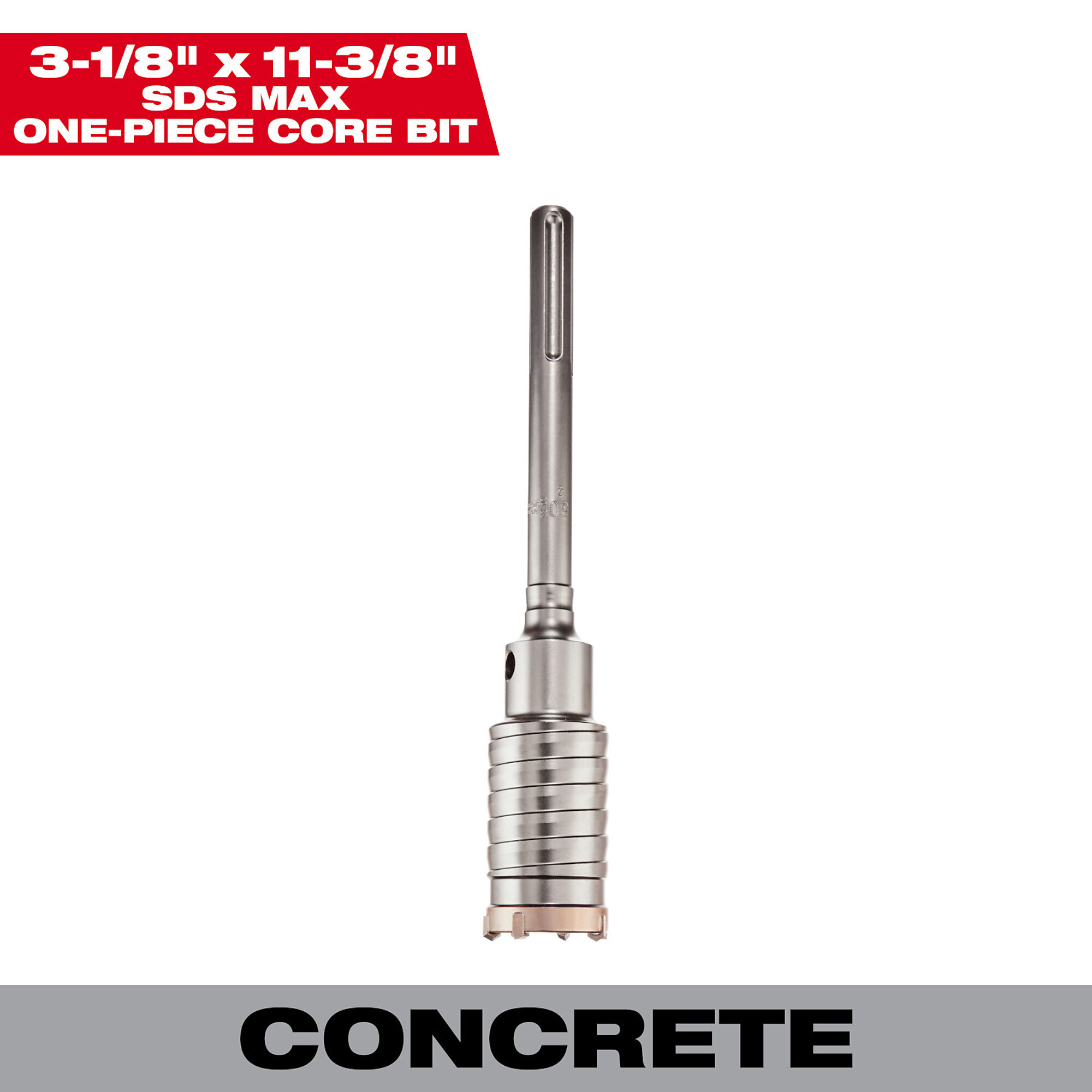 Milwaukee 1-Piece SDS-MAX Core Bit, 3 1/8in. x 11 3/8in., Model# 48-20-5420
